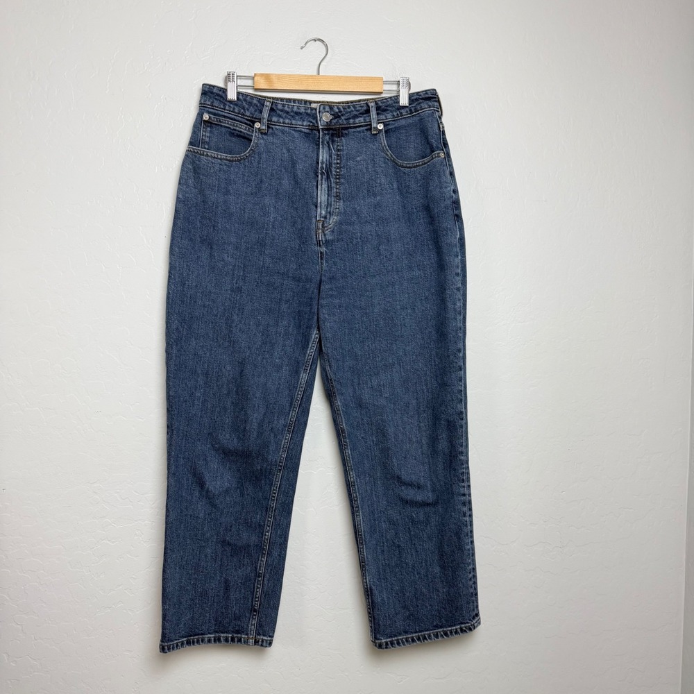 Everlane The Curvy Way-High Jean Blue Organic Cotton Straight Leg Size 33 Reg